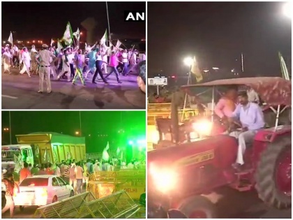 Delhi Police open barricades at Delhi-UP border allowing the entrance of farmers | किसान क्रांति यात्रा: दिल्ली पुलिस ने खोले बैरियर, देर रात किसानों ने की राजघाट की ओर कूच