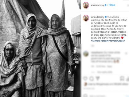 अमांडा सर्नी ने किसान आंदोलन का किया समर्थन, देखें ग्लैमरस अमेरिकी एक्ट्रेस की वायरल तस्वीरें