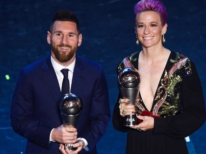 FIFA Awards 2019: Lionel Messi beats Cristiano Ronaldoto be top Men's Player, Megan Rapinoe takes Women's Honour | FIFA Awards: रोनाल्डो को पछाड़ मेसी रिकॉर्ड छठी बार बने फीफा फुटबॉलर ऑफ द ईयर, मेगन रेपिनो बनीं बेस्ट महिला प्लेयर