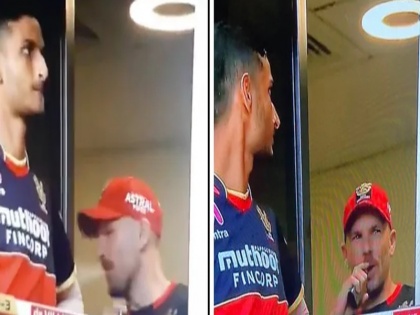 Aaron Finch Caught Vaping In Dressing Room During RR RCB Match video viral | VIDEO: मैच के दौरान ड्रेसिंग रूम में सिगरेट पीते नजर आए एरोन फिंच, वायरल वीडियो से मचा बवाल