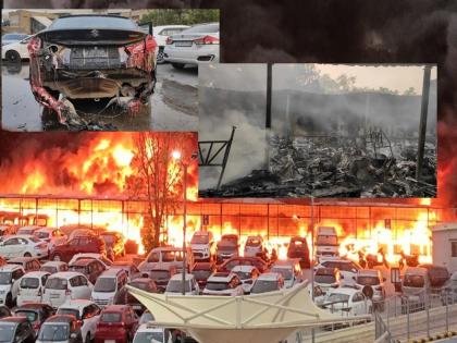 Delhi Massive fire breaks out in Jamia Nagar parking lot near Metro station more than 100 vehicles burnt down | दिल्लीः मेट्रो स्टेशन के पास जामिया नगर पार्किंग में लगी भीषण आग, 100 के करीब वाहन जलकर खाक Delhi Massive fire breaks out in Jamia Nagar parking lot near Metro station more than 100 vehicles burnt down | दिल्लीः मेट्रो स्टेशन के पास जामिया नगर पार्किंग में लगी भीषण आग, 100 के करीब वाहन जलकर खाक