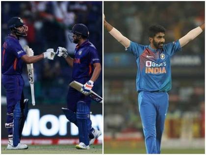 india made the fastest team half century in t20 World Cup 2021 jasprit bumrah became the highest wicket taker indian bowler | T20 WC: भारत ने टी20 विश्व कप 2021 में बनाया सबसे तेज टीम अर्धशतक, जसप्रीत बुमराह सर्वाधिक विकेट लेने वाले बने भारतीय गेंदबाज