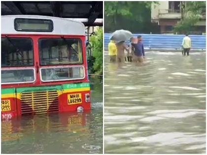 Flood Sion Matunga Dadar Mumbai residents tweeted about rain water filled many areas wr train-bus services affected | Rain: ‘‘सायन-माटुंगा-दादर में आ गई है बाढ़’’- बारिश को लेकर मुंबई निवासियों ने किया ट्वीट, कई इलाकों में भरा कमर भर पानी, ट्रेन-बस सेवाएं प्रभावित