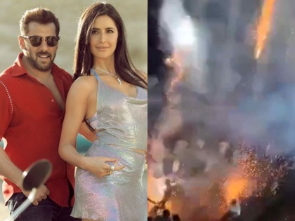 tiger 3 mumbai salman khan fans burst firecrackers in Malegaon cinema hall video viral | Tiger 3: सलमान के फैंस हुए दीवाने, सिनेमा हॉल में जलाए पटाखे, देखें वीडियो