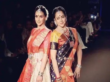 Hema Malini And Esha Deol Bharatnatyam Dance On Ganesh chaturthi Video Goes Viral | हेमा मालिनी ने बेटी ईशा देओल संग गणेश चतुर्थी पर बप्‍पा के स्‍वागत में किया डांस, वीडियो वायरल