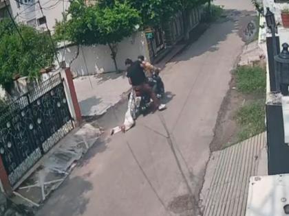 Video: Teenage girl dragged for 350 meters in Jalandhar, still could not save her phone from bike-riding snatchers | Video: जालंधर में 350 मीटर तक घिसटती रही किशोरी, बाइक सवार झपटमारों से फिर भी नहीं बचा सकी अपना फोन