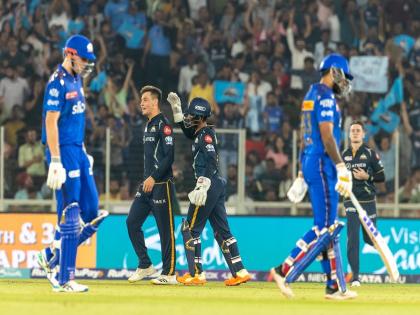 IPL 2023 GT vs MI Gujarat Titans beats mumbai indians by 55 runs | GT vs MI: गुजरात टाइटंस ने मुंबई इंडियंस को 55 रनों से हराया, नूर अहमद ने झटके 3 विकेट, अंक तालिका में 2 दूसरे स्थान पर पहुंची गुजरात की टीम
