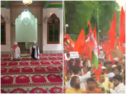 Gujarat Wife children accepted Islam man attempted suicide Hindu organizations took out rally protest 5 arrests disha city | गुजरात: पत्नी और बच्चों ने कबूला इस्लाम धर्म तो शख्स ने की आत्महत्या की कोशिश, विरोध में हिंदू संगठनों ने निकाली रैली