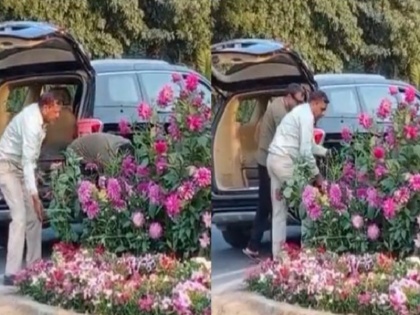 Gurgaon Police arrested the alleged Gamlachor allegation flower pots decorated for the G-20 meeting were stolen viral video | गुरुग्राम: पुलिस ने कथित गमलाचोर को किया गिरफ्तार, 40 लाख की गाड़ी से की थी जी20 बैठक में लगे गमलों की चोरी
