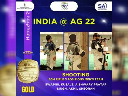 Asian Games 2023 Indian Men’s 50m Rifle team wins gold, Women’s 10 m pistol team shoots silver | Asian Games 2023: भारतीय पुरुष 50 मीटर राइफल टीम ने जीता गोल्ड, महिलाओं की 10 मीटर पिस्टल टीम ने जीता सिल्वर मेडल