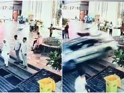 Watch Car ploughs into hotel in UP's Hapur happy birthday enjoy 1 dead with girlfriend 3 injured Swift car veered off National Highway-9 in Uttar Pradesh | होटल में स्विफ्ट कार, जन्मदिन मना रहे युवक की मौत और प्रेमिका समेत 3 घायल, देखिए हॉरर वीडियो