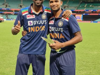 Hardik Pandya's tweet viral Natarajan outstanding deserve man of the series from my side | हार्दिक पंड्या का ट्वीट वायरल, नटराजन से कहा-मेरी तरफ से मैन ऑफ द सीरीज के हकदार आप हो भाई