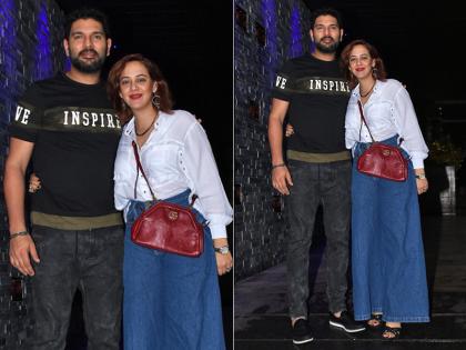 युवराज सिंह पत्नी हेजल कीच के साथ डिनर डेट के बाद यूं आए नजर, देखें क्यूट Photos