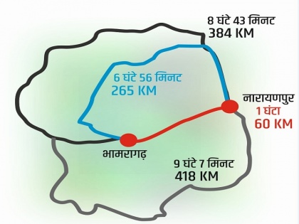 Maharashtra-Chhattisgarh National Highway construction becoming a victim of forest law | 200 किमी की दूरी बचानेवाले महाराष्ट्र-छत्तीसगढ़ राष्ट्रीय राजमार्ग के निर्माण में बाधा, वन कानून का बन रहा शिकार