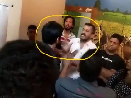 Hotel manager thrashed not playing Marathi song alleges MNS leader thrashed navi mumbai The Taste of Punjab staff video | देखें वीडियो: होटल में मराठी गाना नहीं बजाने पर मैनेजर की हुई जमकर पिटाई, आरोप- मनसे नेता ने 'द टेस्ट ऑफ पंजाब' के स्टाफ को पीटा