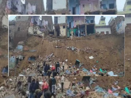 Many houses collapsed during guest house excavation in Agra many people feared to be buried under the debris | उत्तर प्रदेश: गेस्ट हाउस में खुदाई के दौरान कई मकान भरभरा कर गिरे, मलबे में लोगों के दबे होने की आशंका