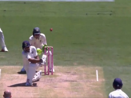 India vs Australia 4th Test match: hanuma vihari given controversial out, watch this video | India vs Australia: बल्ले से नहीं लगी गेंद, अंपायर ने दे दिया हनुमा विहार को आउट, देखें VIDEO