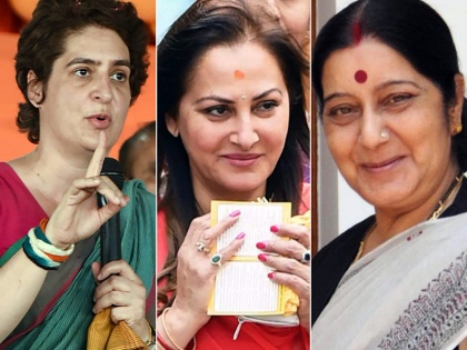 Lok Sabha Elections 2019: Priyanka Gandhi, Hema Malini, Jaya Prada, Smriti Irani, Sushma Swaraj's sarees in the discussion | लोकसभा चुनाव 2019: प्रचार के दौरान प्रियंका, हेमा और जया की साड़ी चर्चा में