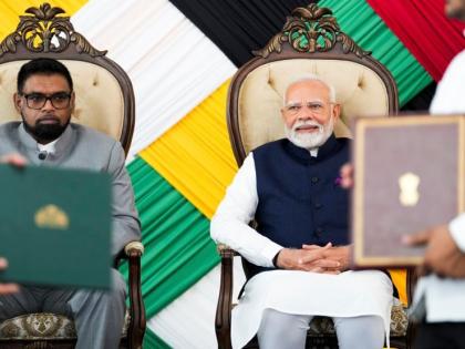 India-Guyana boost PM narendra modi visit Guyana after 56 years 10 agreements UPI Hydrocarbons, Digital Payment System, Pharmaceutical Defense signed know | India-Guyana: 56 वर्षों के बाद भारतीय पीएम की गुयाना यात्रा?, यूपीआई सहित 10 समझौते पर साइन, जानें सबकुछ India-Guyana boost PM narendra modi visit Guyana after 56 years 10 agreements UPI Hydrocarbons, Digital Payment System, Pharmaceutical Defense signed know | India-Guyana: 56 वर्षों के बाद भारतीय पीएम की गुयाना यात्रा?, यूपीआई सहित 10 समझौते पर साइन, जानें सबकुछ