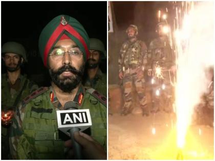 indian Army sent emotional message diwali countrymen LOC soldiers lit a lamp burst firecrackers | ‘हम अलर्ट है, आप खुशी से मनाएं दिवाली’, LOC से सेना ने देशवासियों को भेजा भावुक मैसेज, जवानों ने दीप जलाकर फोड़े पटाखे