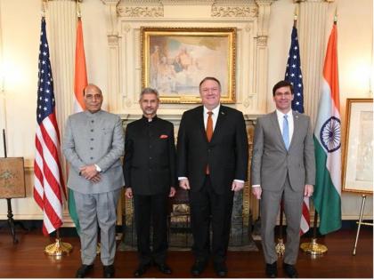 India and america sign key defence pact and discuss cross border terror at 2+2 meet | भारत-अमेरिका ने प्रमुख रक्षा समझौते पर किए हस्ताक्षर, 'टू प्लस टू' वार्ता में सीमा पार आतंकवाद का भी उठा मुद्दा India and america sign key defence pact and discuss cross border terror at 2+2 meet | भारत-अमेरिका ने प्रमुख रक्षा समझौते पर किए हस्ताक्षर, 'टू प्लस टू' वार्ता में सीमा पार आतंकवाद का भी उठा मुद्दा