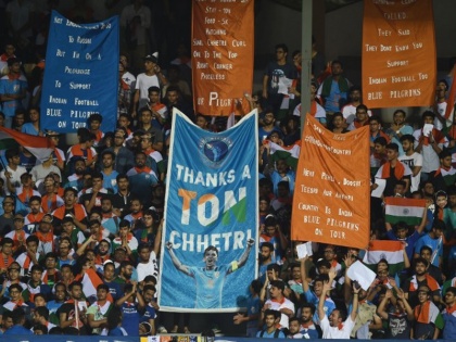 Intercontinental Cup: Sunil Chhetri's plea answered, Mumbai Football Arena full of crowd | सुनील छेत्री की भावुक अपील के बाद ऐसा था ग्राउंड का नजारा, किसी को नहीं थी ये उम्मीद