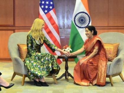 Ivanka Trump's tweeted-Sushma Swaraj was champion for women in India and across the globe | पूर्व विदेश मंत्री को कर इवांका ट्रंप ने किया ट्वीट, 'भारत और विश्वभर में महिलाओं की 'चैंपियन' थीं सुषमा स्वराज' Ivanka Trump's tweeted-Sushma Swaraj was champion for women in India and across the globe | पूर्व विदेश मंत्री को कर इवांका ट्रंप ने किया ट्वीट, 'भारत और विश्वभर में महिलाओं की 'चैंपियन' थीं सुषमा स्वराज'