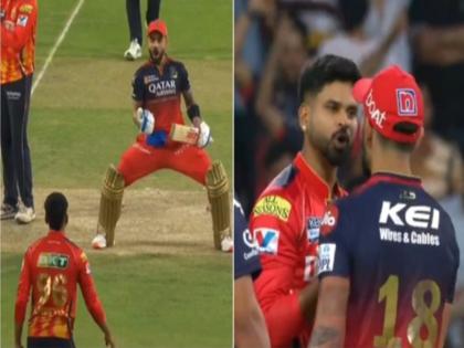 VIDEO: Shreyas Iyer did not like Kohli's celebration, there was an argument between the two while shaking hands after the match | VIDEO: श्रेयस अय्यर को नहीं पसंद आया कोहली का ये सेलीब्रेशन, मैच के बाद हाथ मिलने के दौरान दोनों के बीच हुई कहासुनी