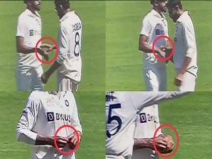 Ind vs Aus: Indian team informs match referee Ravindra Jadeja used pain relief cream on finger | गेंद से छेड़छाड़! रवींद्र जडेजा गेंदबाजी के बीच उंगली पर क्या लगाते नजर आए? वायरल वीडियो पर मचा है हंगामा