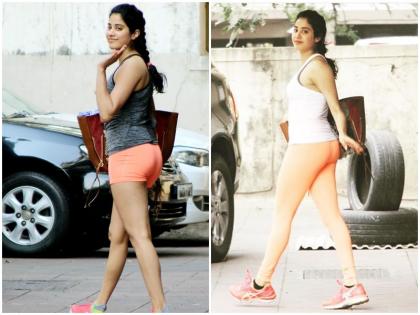 Janhvi Kapoor viral gym look and exercise video on social media | श्री देवी की बेटी जाह्नवी का जिम लुक है हिट, वीडियो में देखें इनके फिटनेस का राज
