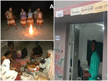Gujarat Election India mini African village Jambur is voting on its own booth on the first time celebrated | गुजरात चुनावः भारत का मिनी 'अफ्रीकी गांव जम्बूर' पहली बार खुद के बूथ पर कर रहा मतदान, पारंपरिक नृत्य और पकवान बनाकर मनाया जश्न, देखें Gujarat Election India mini African village Jambur is voting on its own booth on the first time celebrated | गुजरात चुनावः भारत का मिनी 'अफ्रीकी गांव जम्बूर' पहली बार खुद के बूथ पर कर रहा मतदान, पारंपरिक नृत्य और पकवान बनाकर मनाया जश्न, देखें