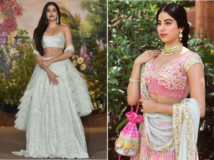 Sonam Kapoor Wedding: Jhanvi Kapoor fashion look designed by Manish malhotra at every wedding function | सोनम की शादी में जाह्नवी के लुक्स देखकर आपका दिल भी धड़क जाएगा, दुल्हन पर पड़ीं भारी
