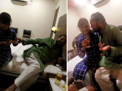 Chanpur Jila Parishad Member Ram Sevak Chaurasia Photo with Drink and Girl goes viral on Social Media | बनारस के होटल में अश्लील हरकत करते पकड़े गए जिला परिषद सदस्य, बोला दोस्त की साली है साथ