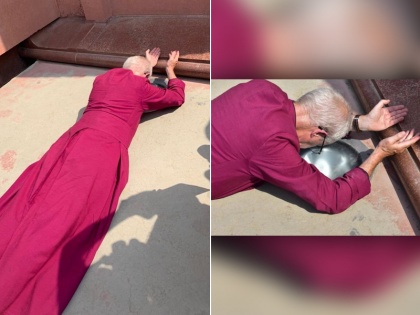 Archbishop Of Canterbury Lays Down At Jallianwala Memorial and feel Ashamed photos goes viral | जलियांवाला बाग नरसंहार के लिए दंडवत होकर ब्रिटिश आर्कबिशप जस्टिन वेल्बी ने मांगी माफी, इंटरनेट पर छाई तस्वीरें