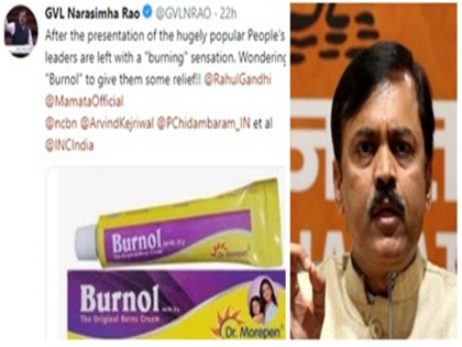 bjp mgvl narasimha rao trolled on twitter posted picture burnol after budget 2019 | BJP नेता ने बजट के बाद विपक्षियों के लिए शेयर की 'बरनॉल की फोटो', खुद ही हो गए ट्रोल