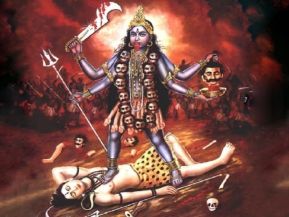 why Godess Kali shown laying feet on lord Shiva lying on ground | माता काली को भूमि पर लेटे शिव पर पैर रखे क्यों दिखाया गया है?
