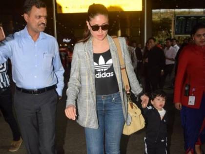 kareena kapoor khan got angry when fan tried to take selfie with taimoor ali khan | Video: तैमूर के साथ जबरदस्ती सेल्फी लेने पर फैन पर भड़कीं करीना कपूर