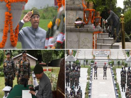 kargil vijay diwas: ramnath kovind pays tribute to soldiers in srinagar | कारगिल विजय दिवसः खराब मौसम के कारण द्रास नहीं पहुंच पाए राष्ट्रपति रामनाथ कोविंद, श्रीनगर में दी शहीदों को श्रद्धांजलि 