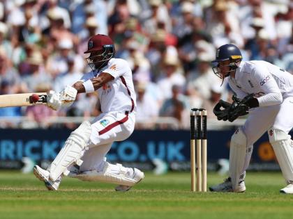 Kavem Hodge century ENG vs WI, 2nd Test, Day 2 LIVE updates maiden Test century 155 balls 111 not out runs 18 fours | Kavem Hodge century ENG vs WI, 2nd Test LIVE updates: बैजबॉल स्टाइल में शतक, पहली बार इंग्लैंड गेंदबाज पर चढ़कर बोले केवम हॉज, घुटने पर लाया