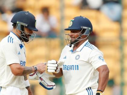 IND vs NZ highlights, Day 3, 1st Test India 23103 trails by 125 runs virat Kohli out 70 off last ball of day Kohli Sarfaraz seed partnership 136 India counterattacked | IND vs NZ highlights, Day 3, 1st Test: अंतिम गेंद पर आउट विराट?, कोहली और सरफराज के बीच 136 की साझेदारी, भारत ने किया पलटवार