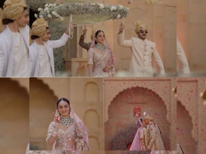 Kiara Advani Sidharth Malhotra share first video of the wedding surfaced | दुल्हन के जोड़े में जब मडंप तक थिरकते हुए पहुंची कियारा, शादी का पहला वीडियो आया सामने
