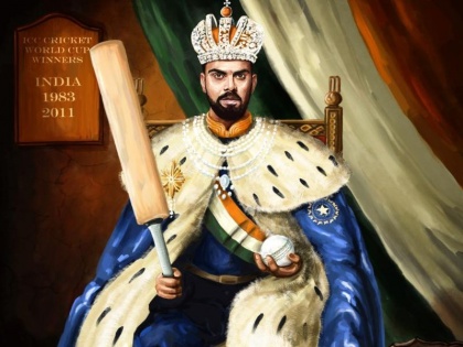 ICC pays tribute to Indian skipper with picture of him sitting on throne | World Cup: आईसीसी ने शेयर की कोहली की किंग वाली फोटो, सोशल मीडिया पर हुई वायरल