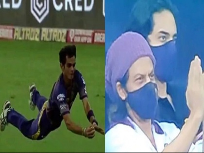 Kamlesh Nagarkoti Took A Flying Catch To Dismiss Jofra Archer watch video here | IPL 2020: हवा में 'सुपरमैन' की तरह उड़कर कमलेश नागरकोटी ने पकड़ा कमाल का कैच, देखकर शाहरुख खान भी रह गए हैरान