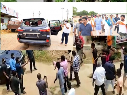 BJP MP Arvind Dharmapuri convoy attacked in Telangana to visit rain-hit village | तेलंगाना में वर्षा प्रभावित गांव का दौरा करने आए भाजपा सांसद के काफिले पर हमला, वीडियो साझा कर भाजपा नेता ने टीआरएस पर लगाया आरोप