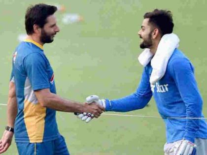 My relationship with Virat Kohli is not dictated by Indo-Pak political situation, says Shahid Afridi | कोहली से दोस्ती पर अफरीदी का बयान, 'भारत-पाकिस्तान का तनाव हमारी दोस्ती पर असर नहीं डाल सकता'