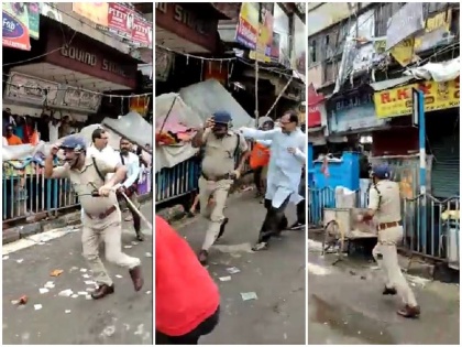 Kolkata police Assistant Commissioner attacked by BJP protesters during Nabanna Abhijan watch video | VIDEO: जान बचाकर भागता रहा पुलिस सहायक आयुक्त और बेरहमी से पीटती रही भीड़, नबन्ना अभियान के हिंसा वाला वीडियो आया सामने