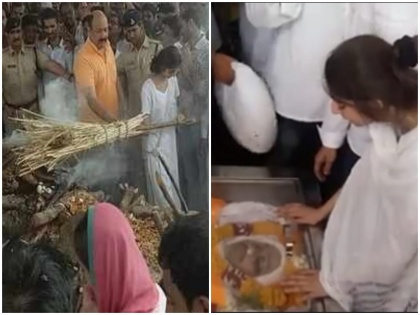 bhaiyyu Maharaj Funeral daughter photos viral on social media | वायरल: बेटी ने दी भय्यू महाराज को मुखाग्नि, मार्मिक तस्वीरें देख आपका भी दिल भर आएगा