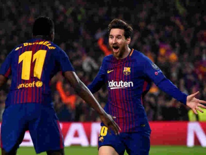 Champions League: Lionel Messi shines, as Barcelona beat Chelsea to reach into quarterfinals | चैंपियंस लीग: 'जादुई' मेसी ने पूरा किया गोलों का शतक, बार्सिलोना क्वॉर्टर फाइनल में