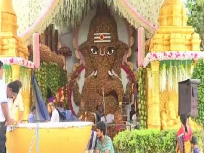 Ganesh Chaturthi 2019 eco friendly idol made of 9000 coconut in Bengaluru | Ganesh Chaturthi: 9000 नारियलों से बनाई गई है गणेश जी की यह अद्भुत इको-फ्रेंडली मूर्ति