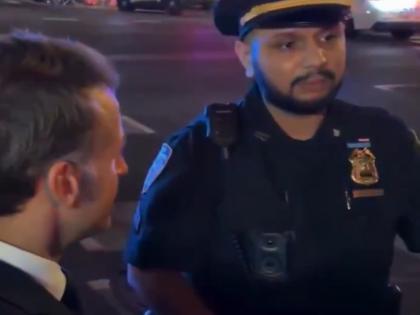 Macron, stopped for Trump convoy, dials US President | VIDEO: ट्रंप के काफिले के लिए रोकी गई मैक्रों की कार, रास्ता खुलवाने के लिए यूएस राष्ट्रपति को किया फोन, फिर भी नहीं बनी बात तो पैदल ही चल दिए